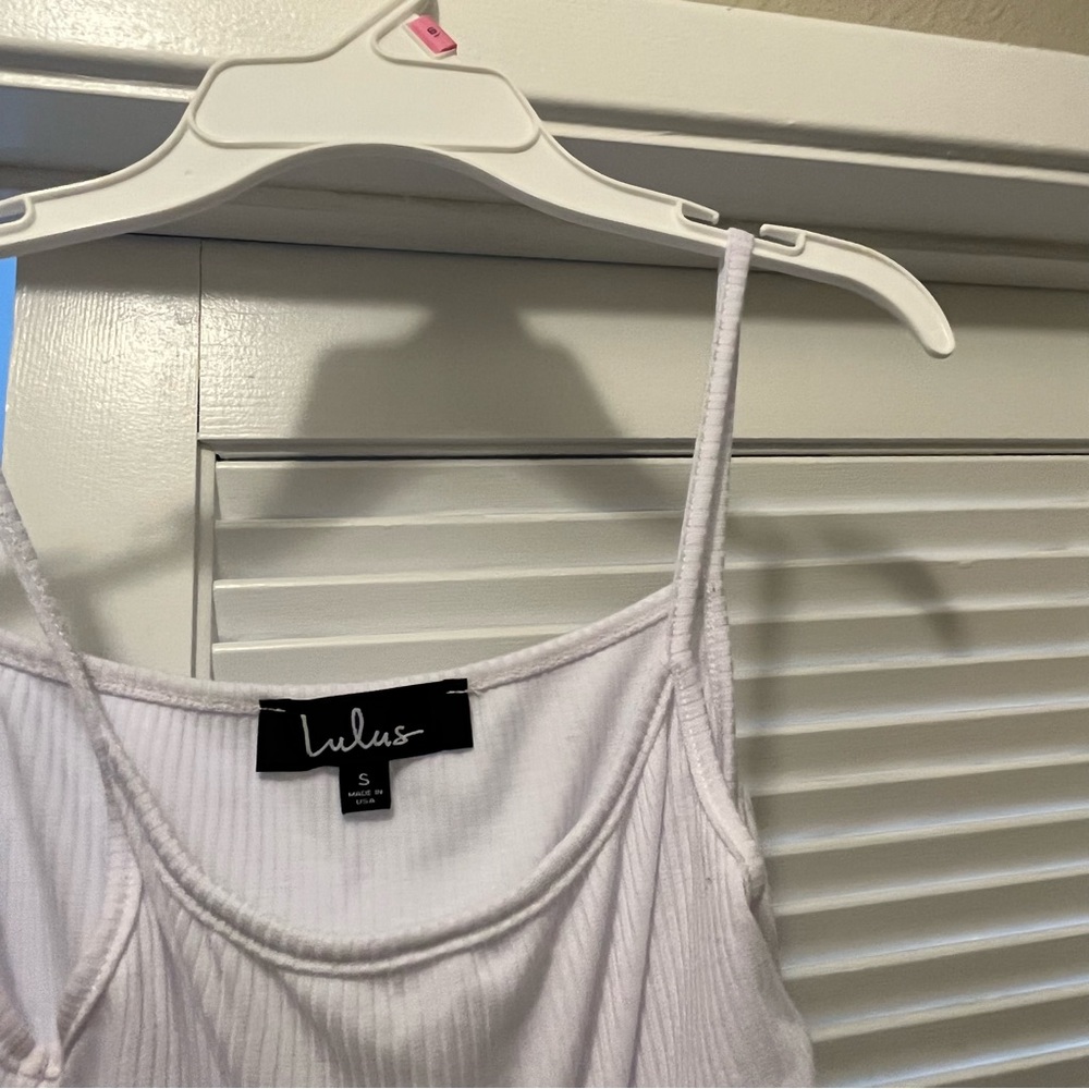 {Lulus} White Ruched Top - Picture 6 of 7